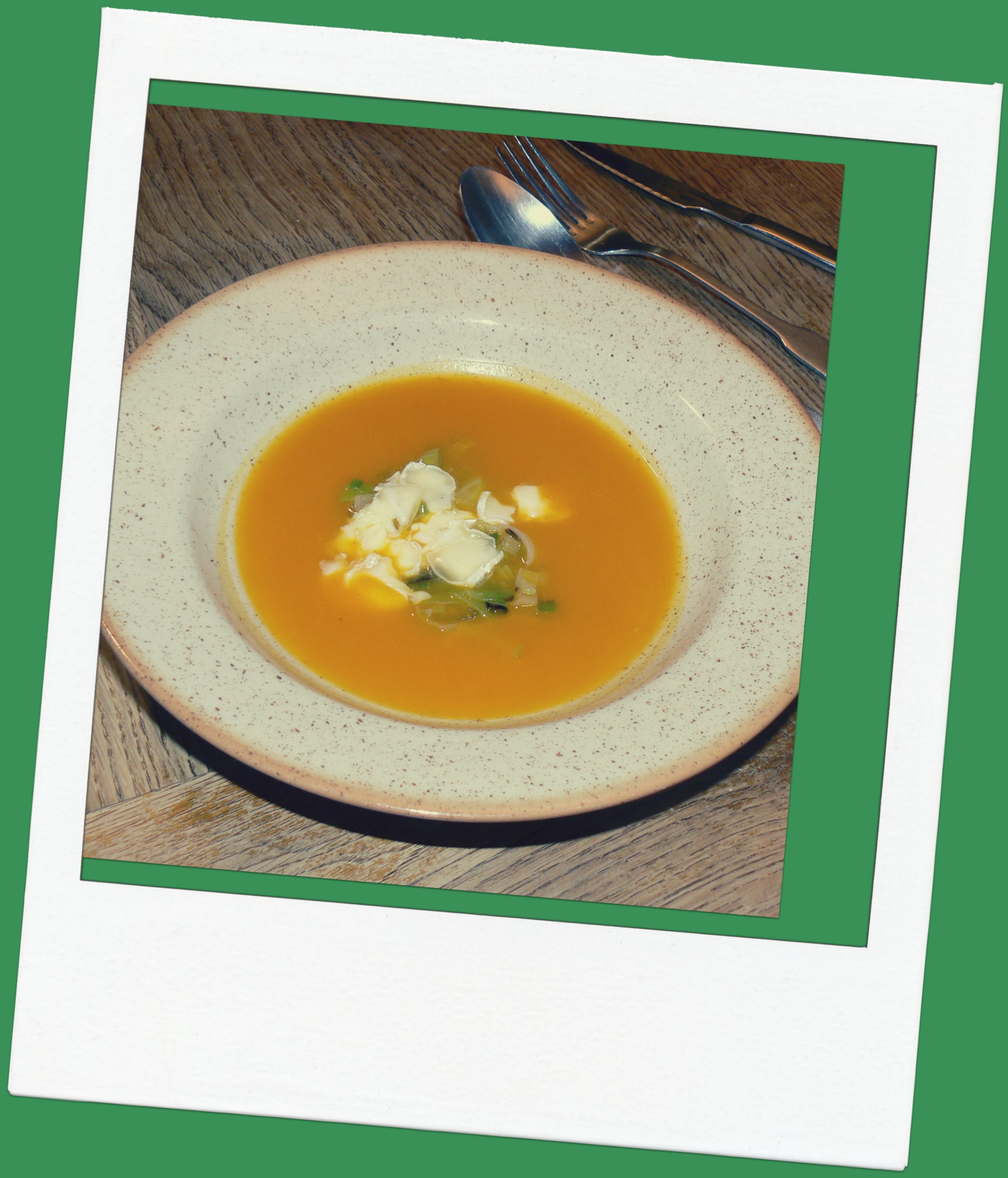 soupe butternut et topinambour fondue de poireaux