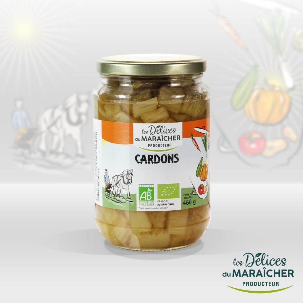 Cardons conserves Soupes Bio Velouté AB Agriculture Biologique Les délices du maraîcher Ardèche