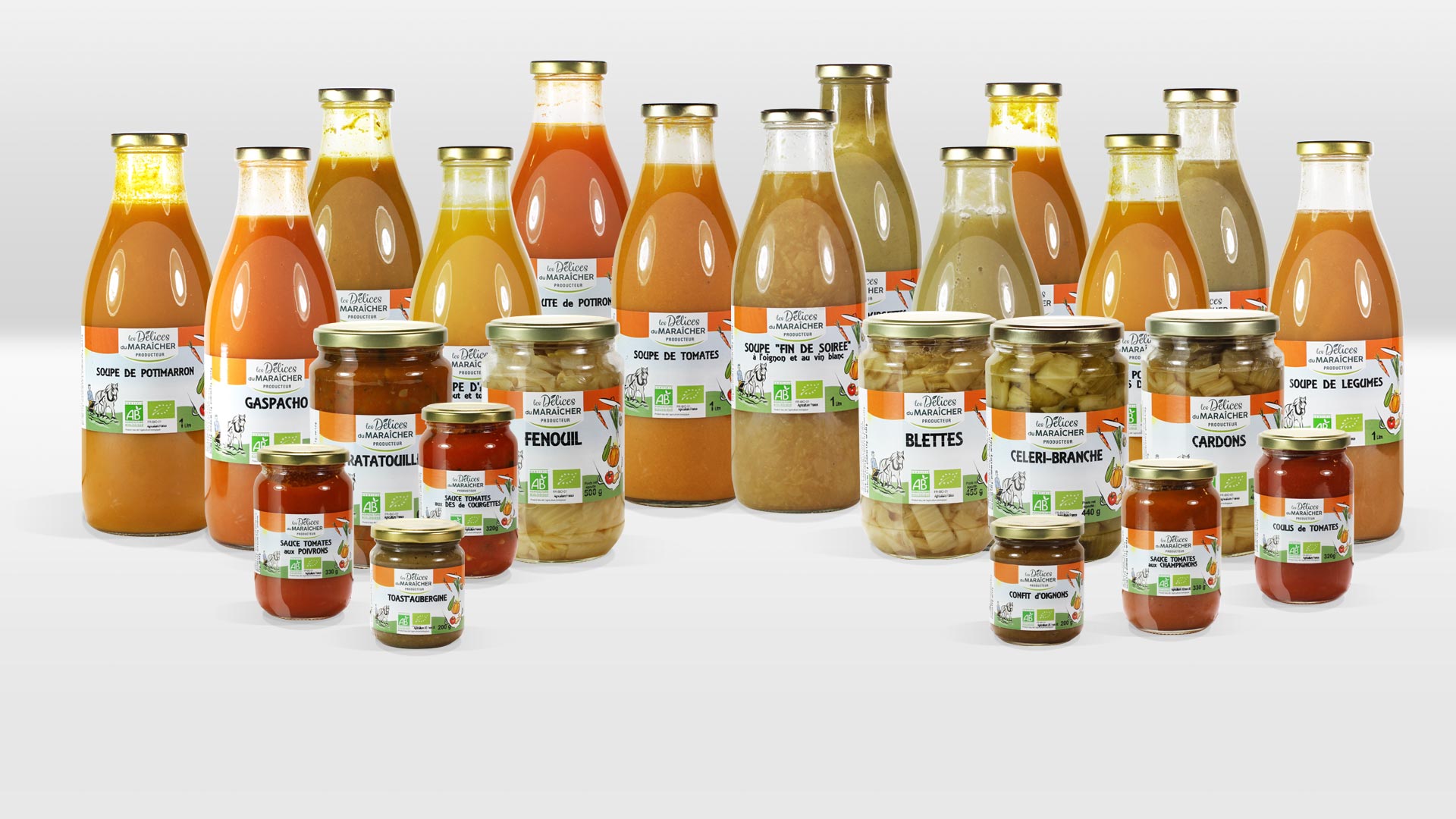 Les délices du maraicher Producteur légumes Conserves Soupes Bio Ardèche
